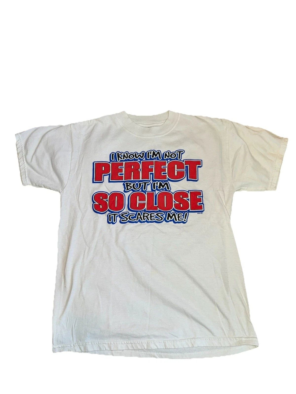 Jerzees Heavyweight Blend Men's White Cotton Blend Graphic Quote M T-Shirt