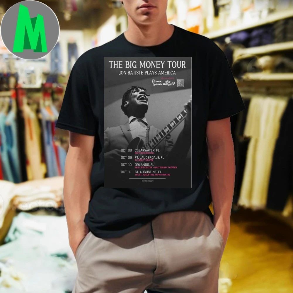 Jon Batiste Plays America The Big Money Tour Florida Oct 2025 Poster Shirt