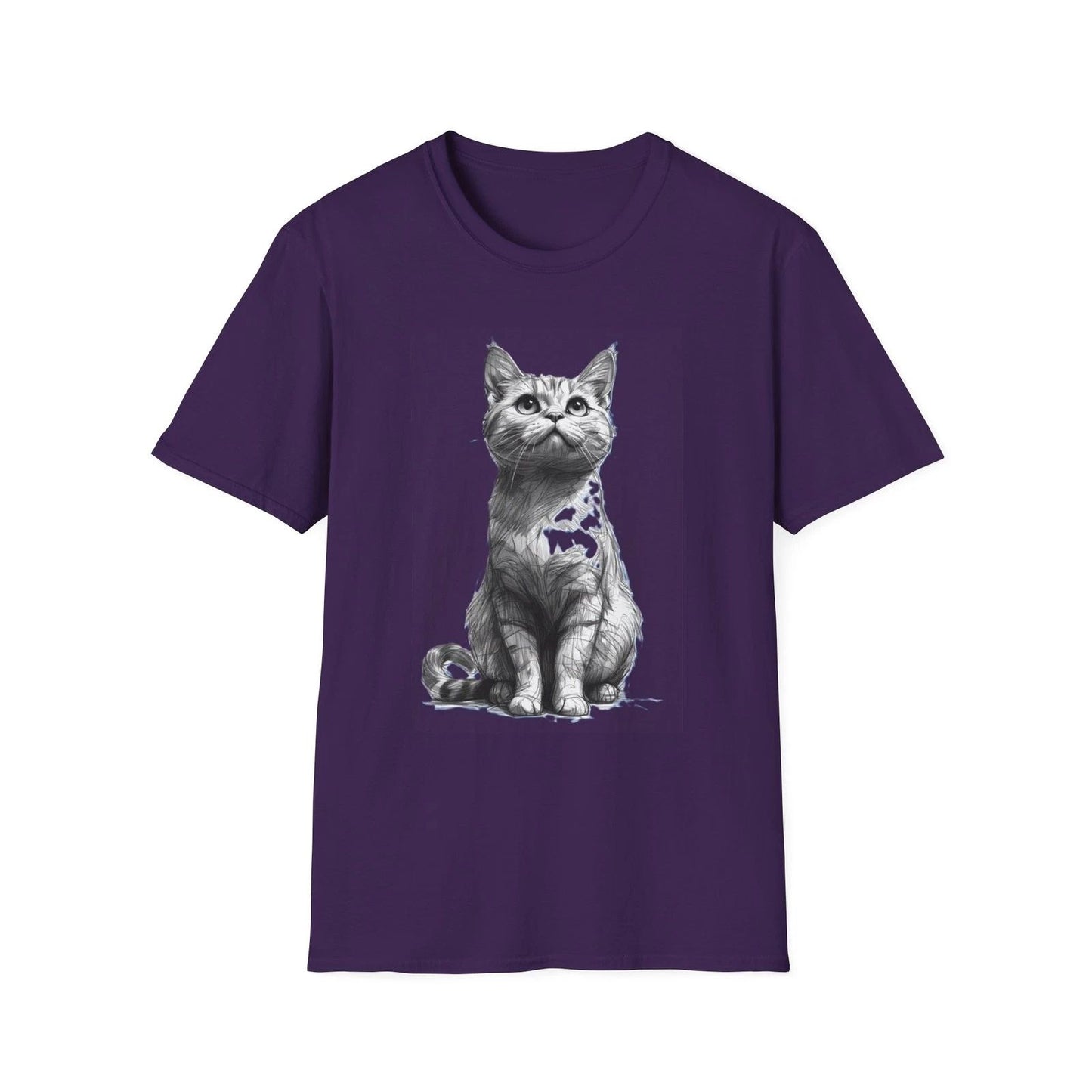 Purple Cat Graphic T-Shirt | Cute Cat Lover Gift, Animal T-Shirt, Pet [...]