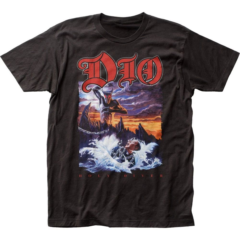 DIO Holy Diver Mens T Shirt Music Classic Concert Rock Band Tee New Black