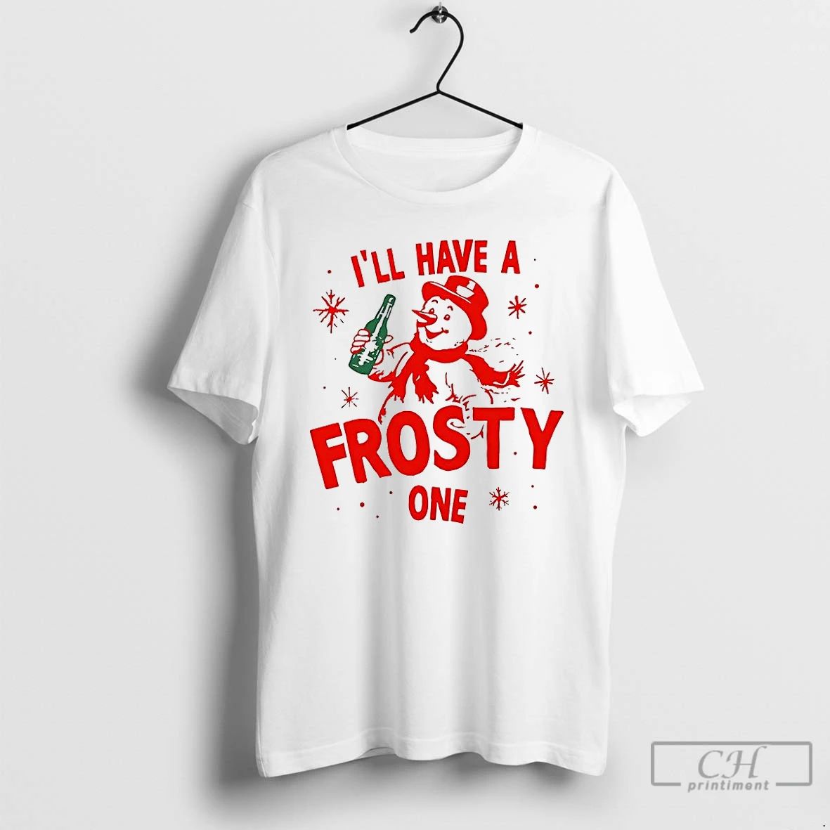 Premium Ill Have A Frosty One Snowman Christmas T Shirts