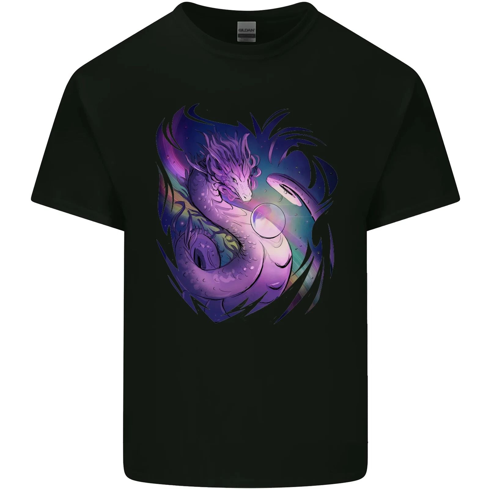 Fantasy Dragon Mens Cotton T-Shirt Tee Top