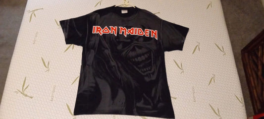 Y2K 2009 Iron Maiden Killers All Over Print AOP Devil Graphic T-Shirt Large