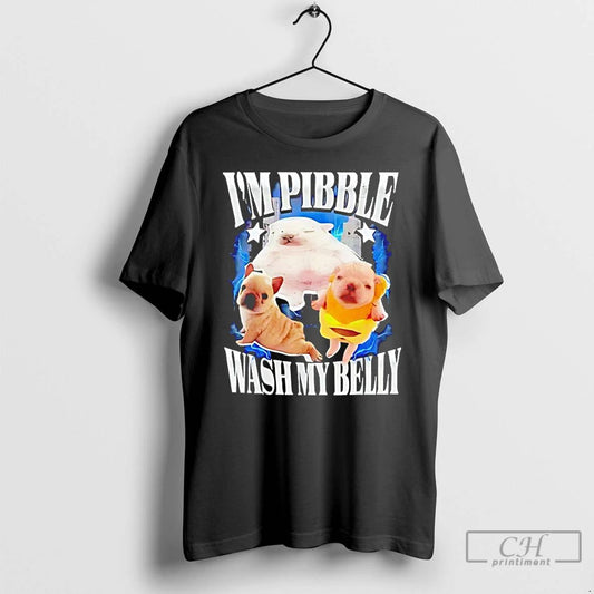 Classic Bulldog Im Pibble Wash My Belly T Shirts