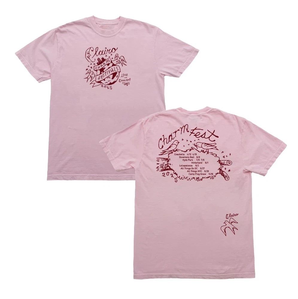 Clairo Charm Fest Camp Flog Gnaw 2025 T-shirt Unisex Allsize