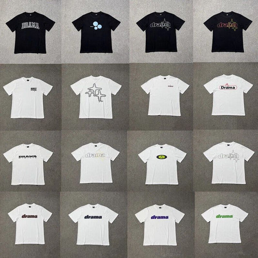 Drama Call Unisex Street Hip-Hop Loose Casual Round Neck Short Sleeved T-Shirt