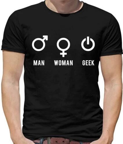 Man Woman Geek Symbols Mens T-Shirt - Gender symbols - Men - Women - Nerd - Tech