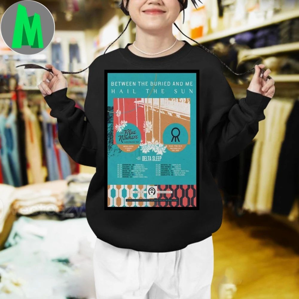 Between the Buried and Me The Blue Nowhere Album Release Tour 2025 Poster Shirt