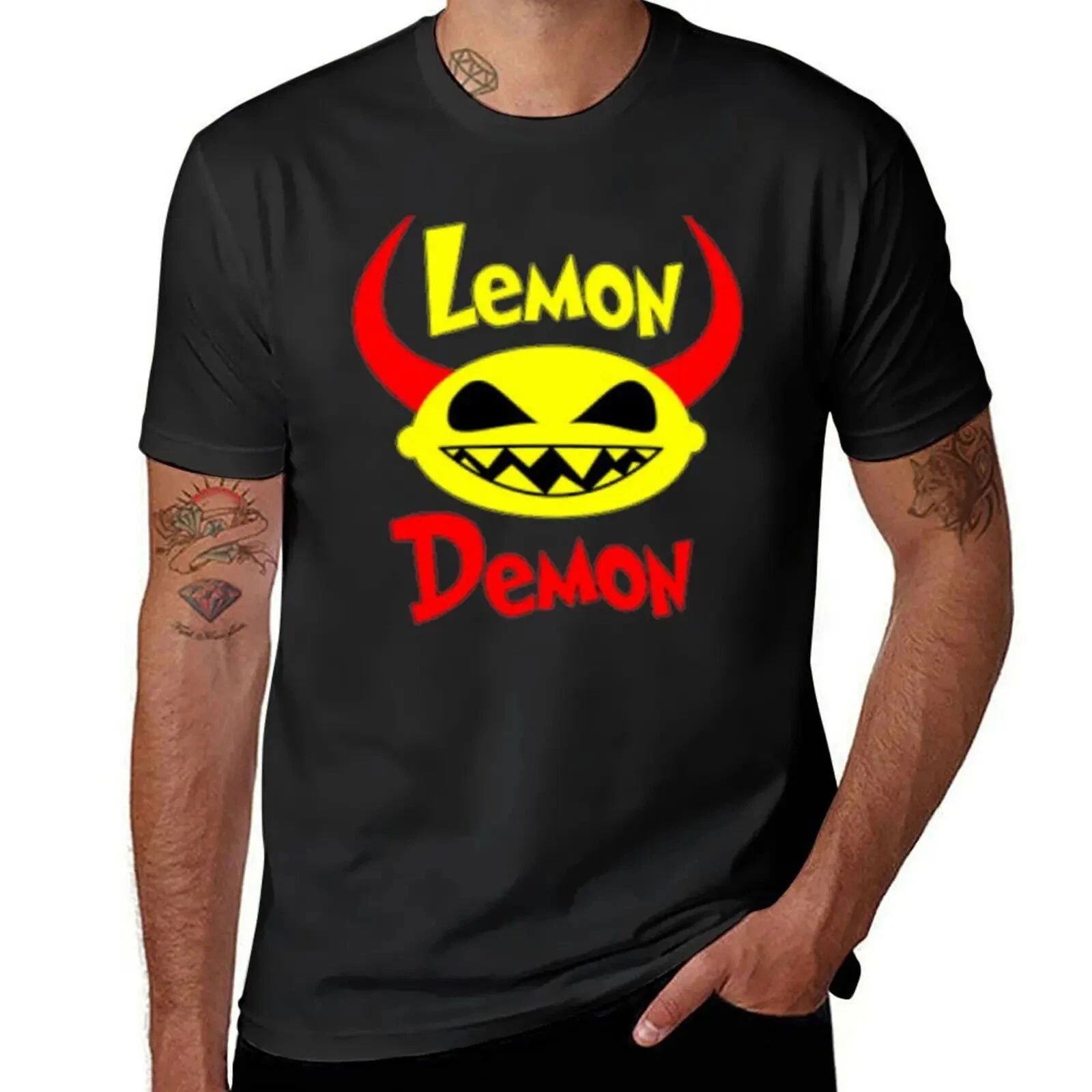 LEMON DEMON T-Shirt cute clothes Short sleeve tee tees summer top mens white t s