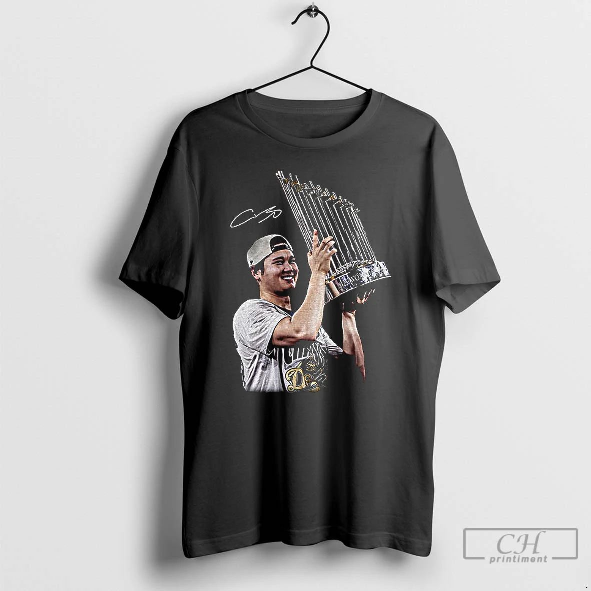 Premium Shohei Ohtani Holding Trophy Los Angeles Dodgers Mlb Baseball World Series 2025 Signature
