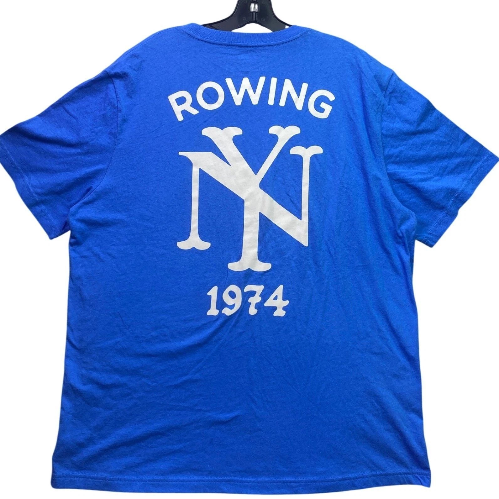 Old Navy Shirt Mens Extra Large NY Rowing AOP Spell Out Everyday Streetwear