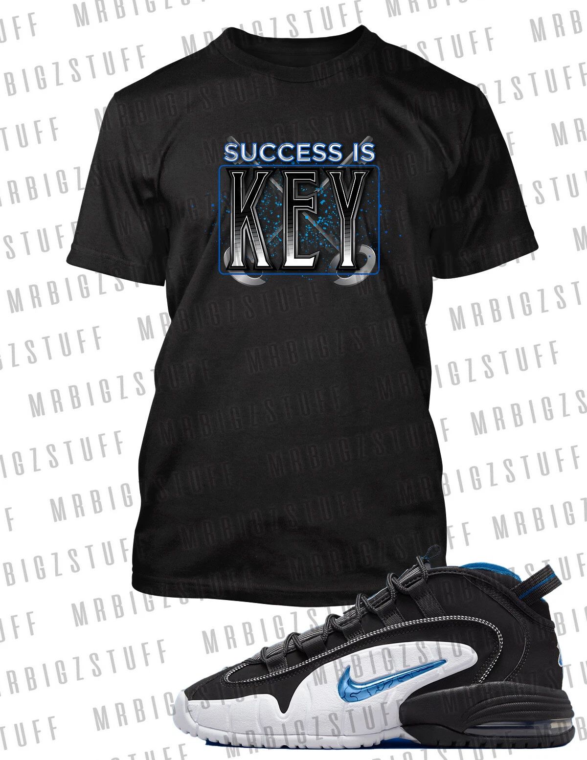 Air Max Penny Orlando Sneaker Success is Key Graphic Tee Shirt Big & Tall Small