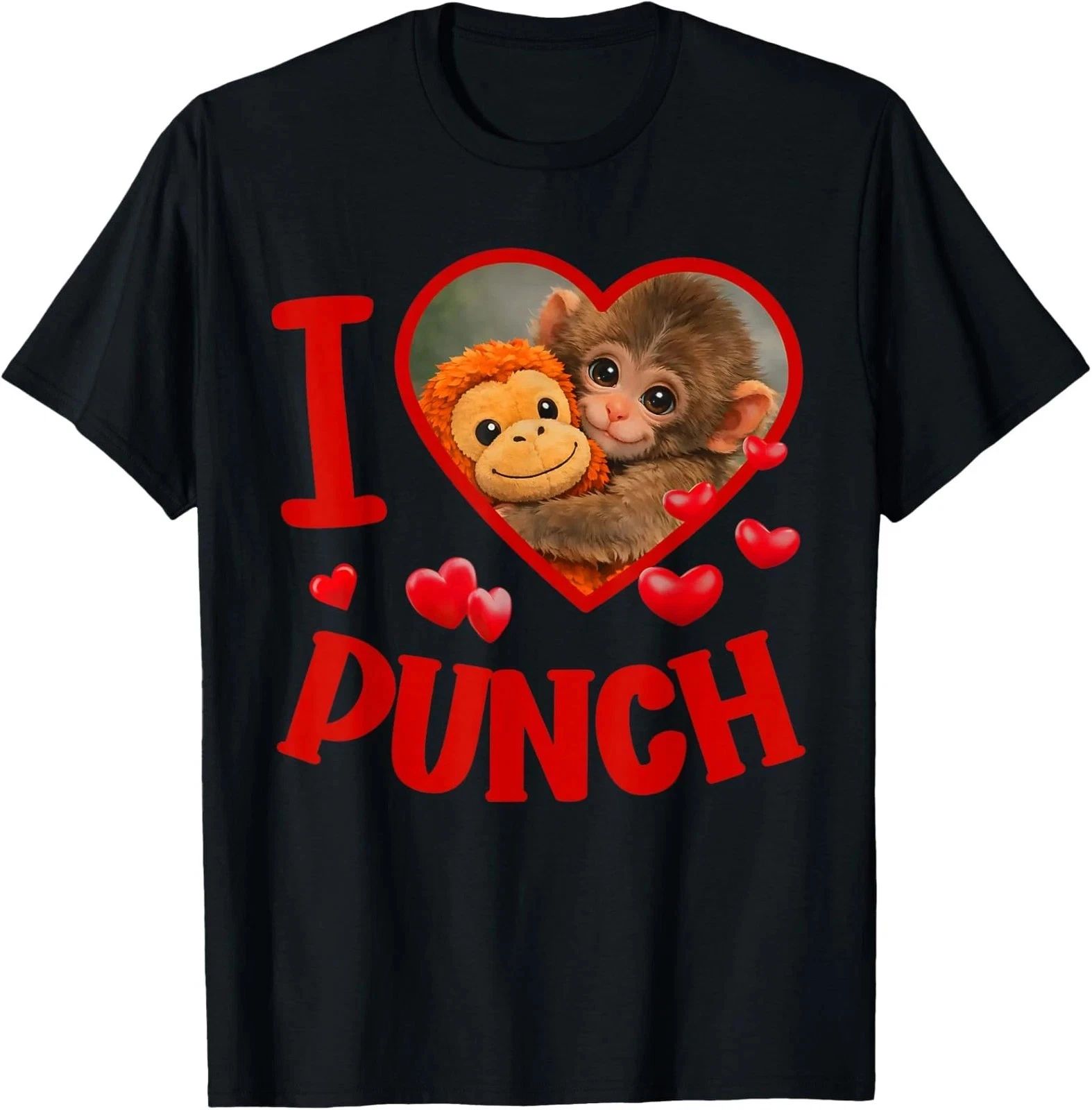 I Love Baby Monkey Punch Cute Meme Unisex T-Shirt