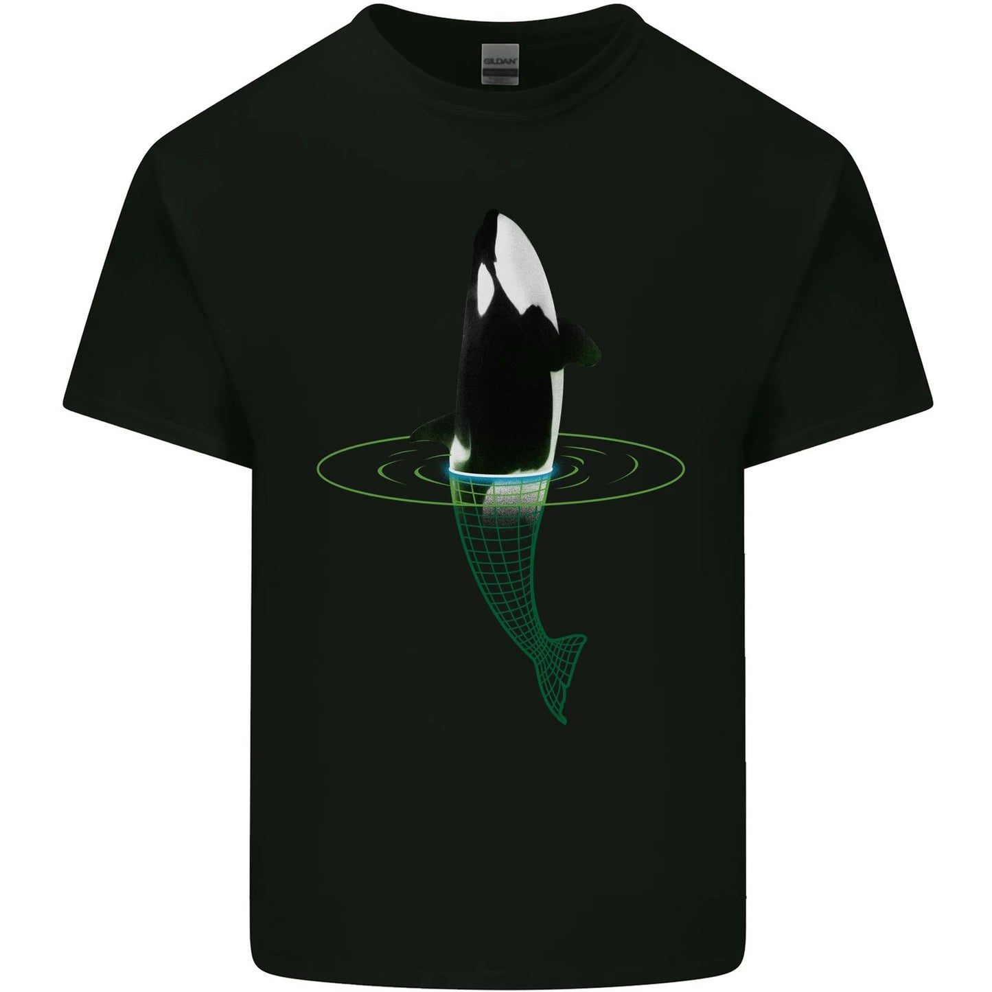 A SCI-FI Orca Whale Mens Light Cotton T-Shirt