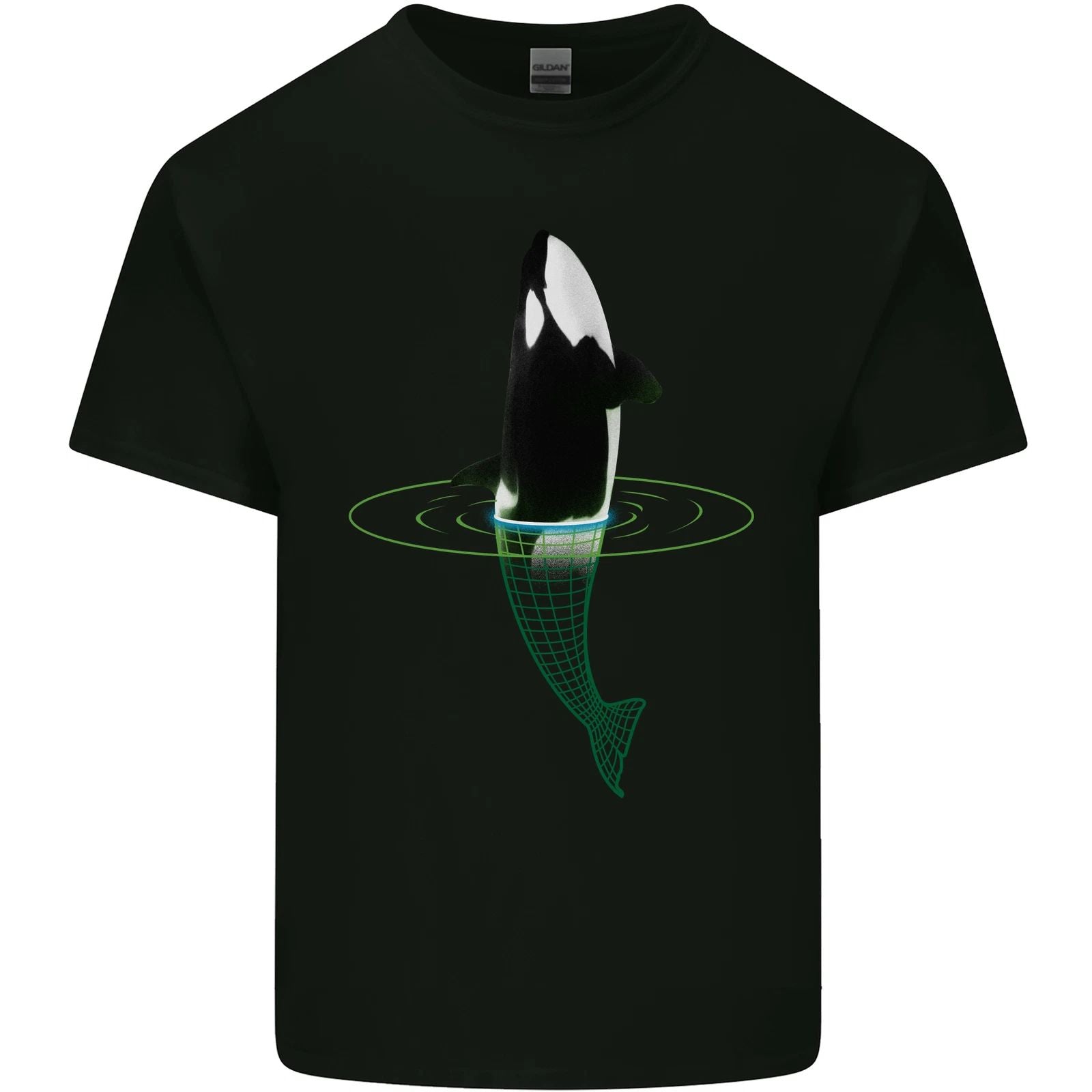 A SCI-FI Orca Whale Mens Light Cotton T-Shirt
