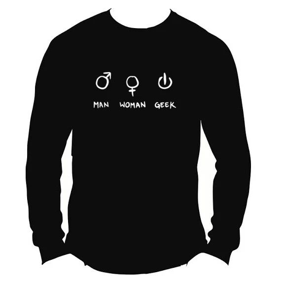 New Fashion Tshirt Man Woman Geek Tee Casual Cotton Size S to 3XL