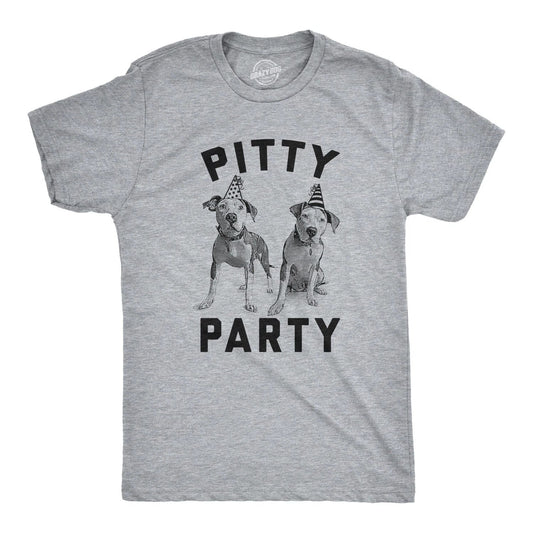 Mens Pitty Party T Shirt Cute Pitbull Dog Tee Gift for Pet Owner