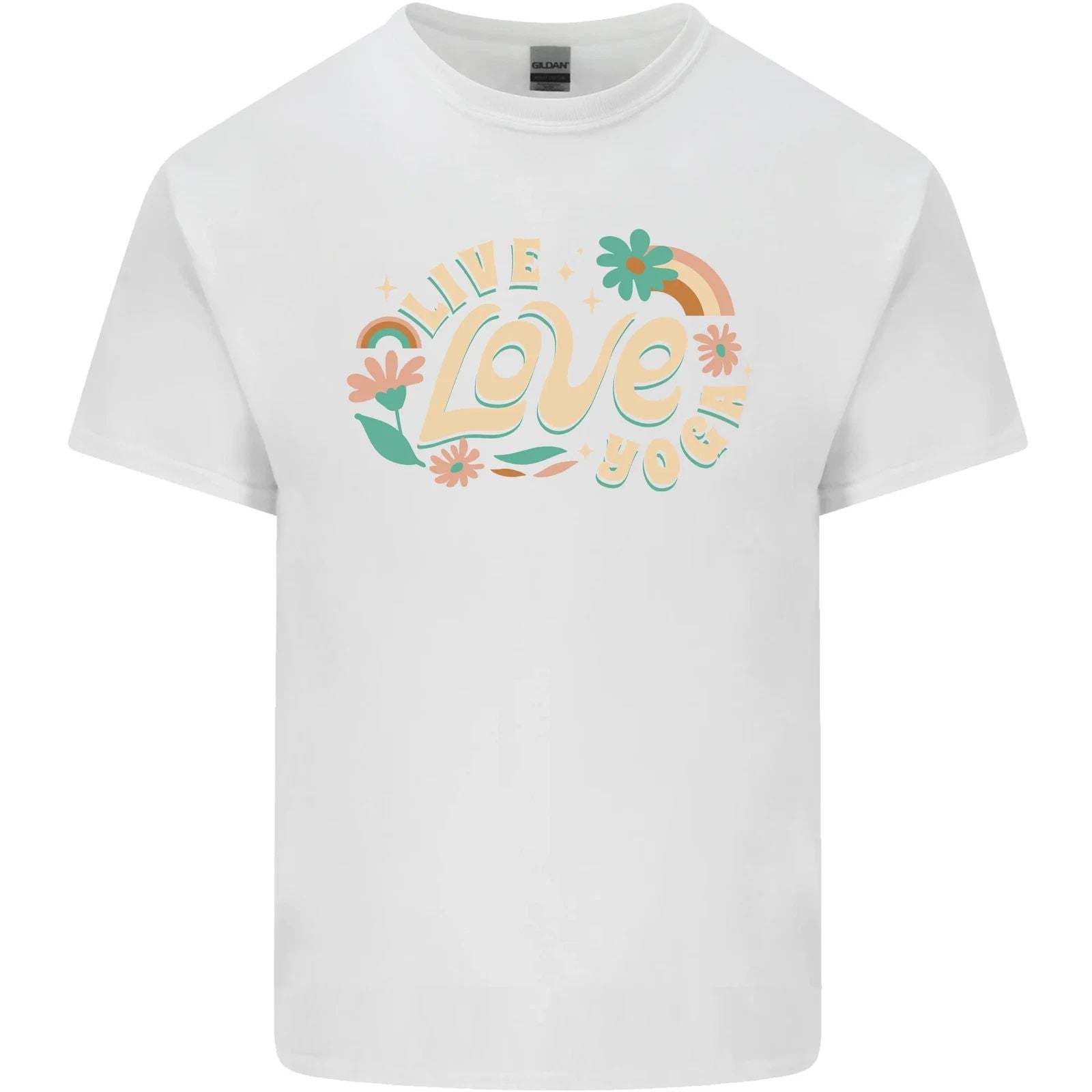 Live Love Yoga Mens Cotton T-Shirt Tee Top
