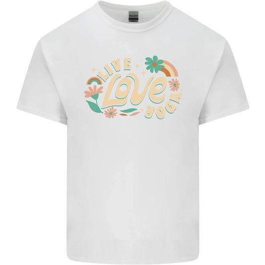 Live Love Yoga Mens Cotton T-Shirt Tee Top