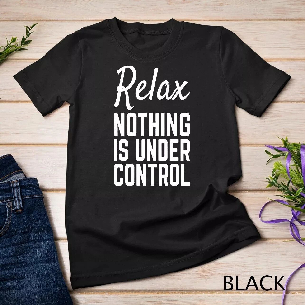 2026/Funny Meditation Quote Yoga Shirt With Saying For Women Men Unisex T-shirt