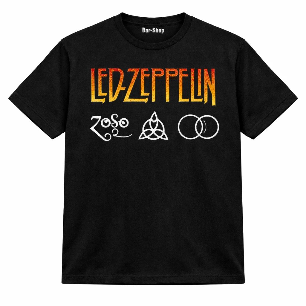 Led Zeppelin Classic Rock Shirt, Zoso Logo Tee Classic Rock Band Unisex S - 4XL