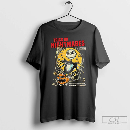 Premium Jack Skellington Trick Or Nightmare Halloween Scary Pumpkin Horror Spooky T Shirts