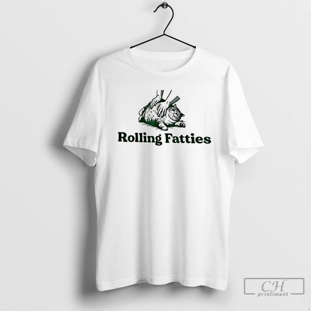 Premium Rolling Fatties Funny Cute Cat T Shirts