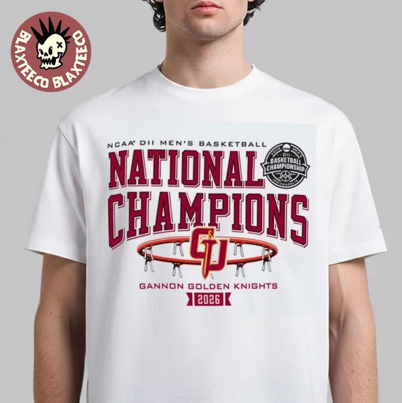 Gannon Golden Knight Men’S Basketball 2026 Ncaa Dii National Champions Tshirt