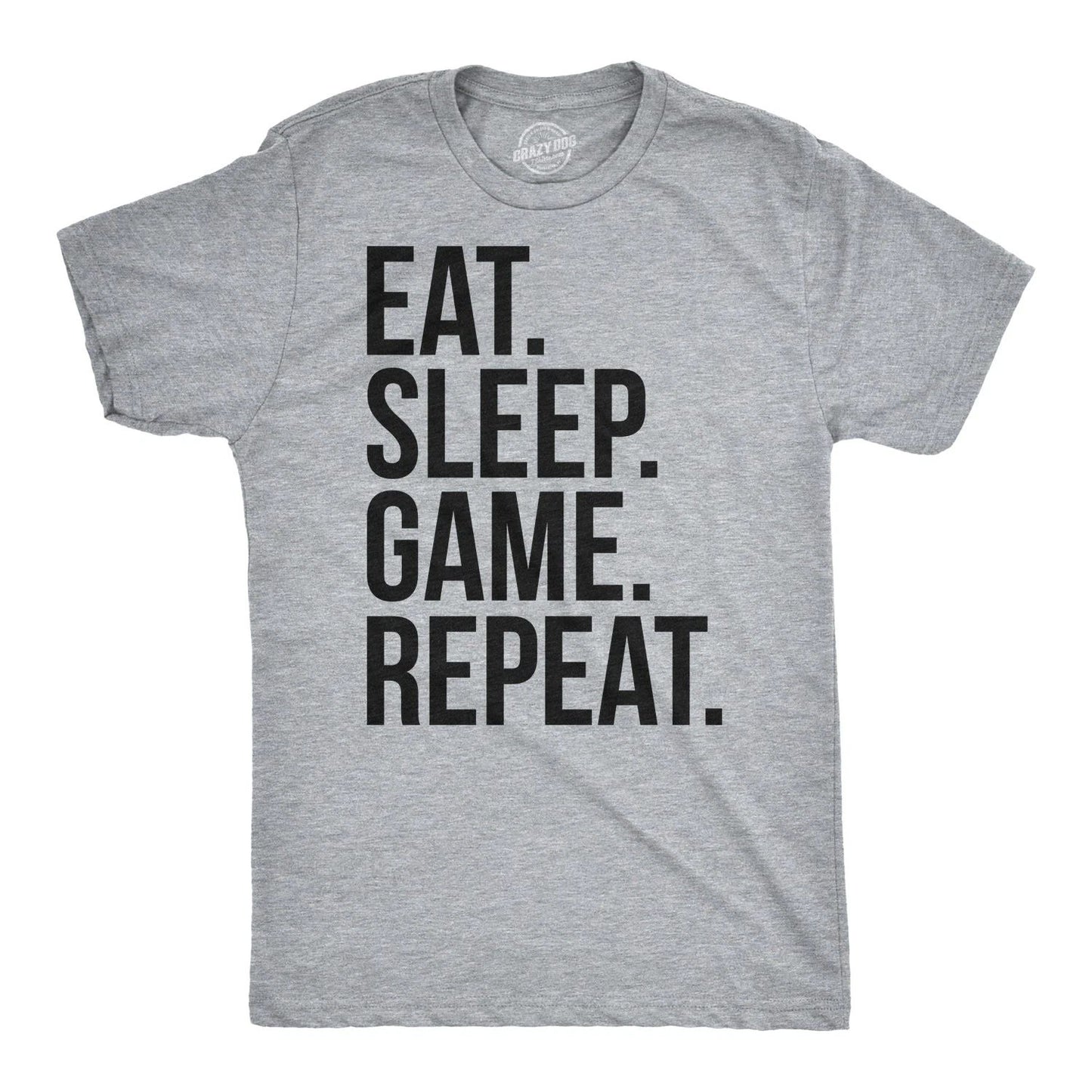 Mens Eat Sleep Game Repeat Funny Shirts Nerdy Gamer Tees Vintage Novelty T shirt