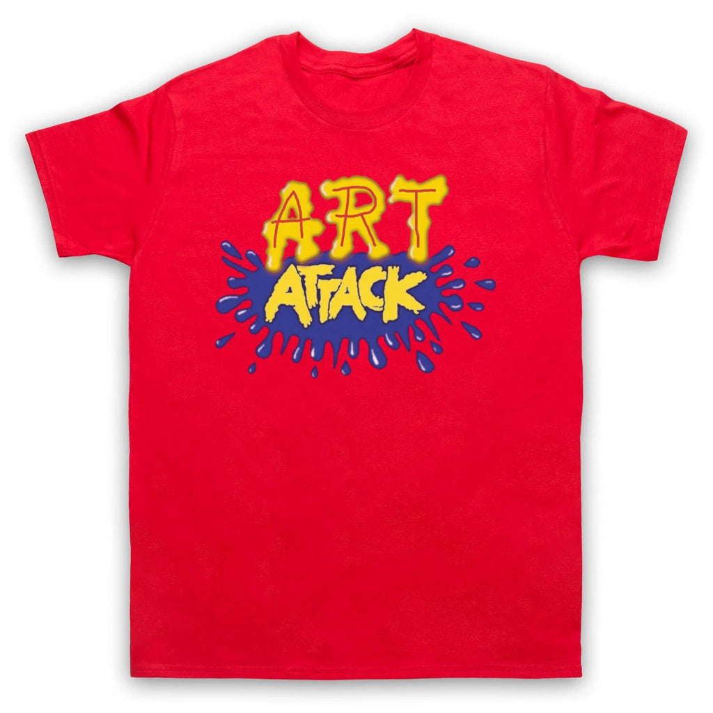 ART ATTACK LOGO UNOFFICIAL CREATIVE KIDS TV RETRO SHOW MENS & WOMENS T-SHIRT