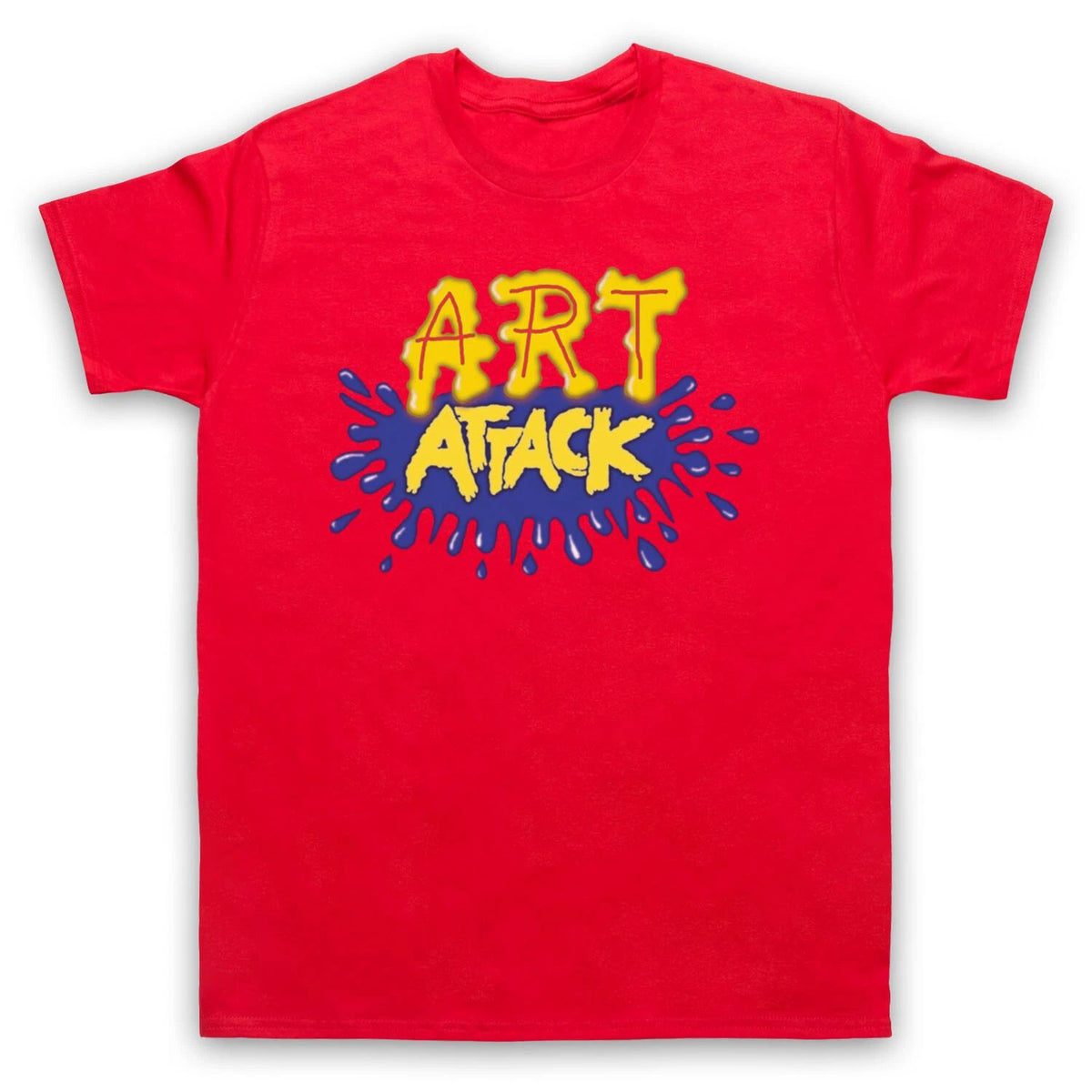 ART ATTACK LOGO UNOFFICIAL CREATIVE KIDS TV RETRO SHOW MENS & WOMENS T-SHIRT