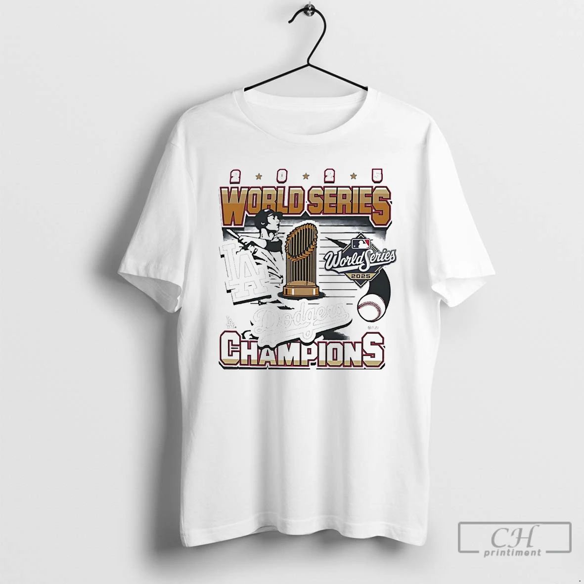Premium La Dodgers 2025 World Series Champions Trophy T Shirts