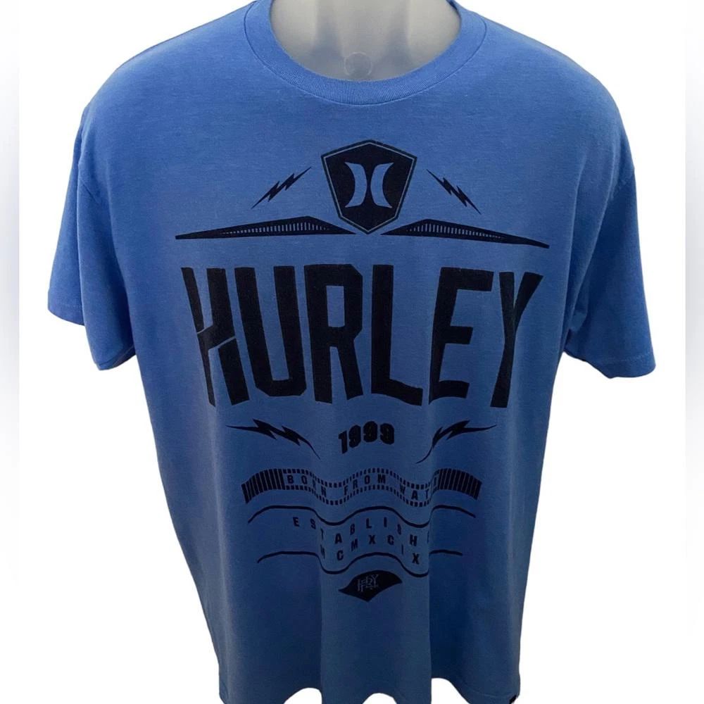HURLEY “Born From Water” Surf Short Sleeve Tee Shirt Men L Large