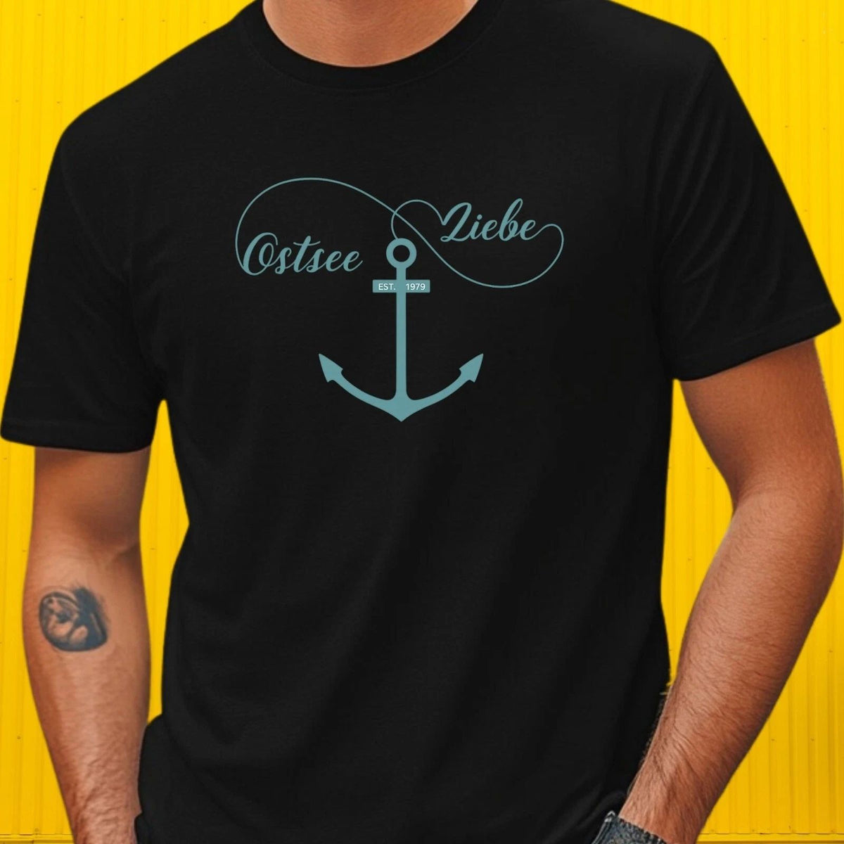 Baltic Sea Love T-Shirt - Maritime Anchor Motif for Coastal Fans and Beach Dreamers