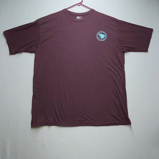 Mahi Surf Co. Myrtle Beach South Carolina Maroon T-SHIRT 2XL