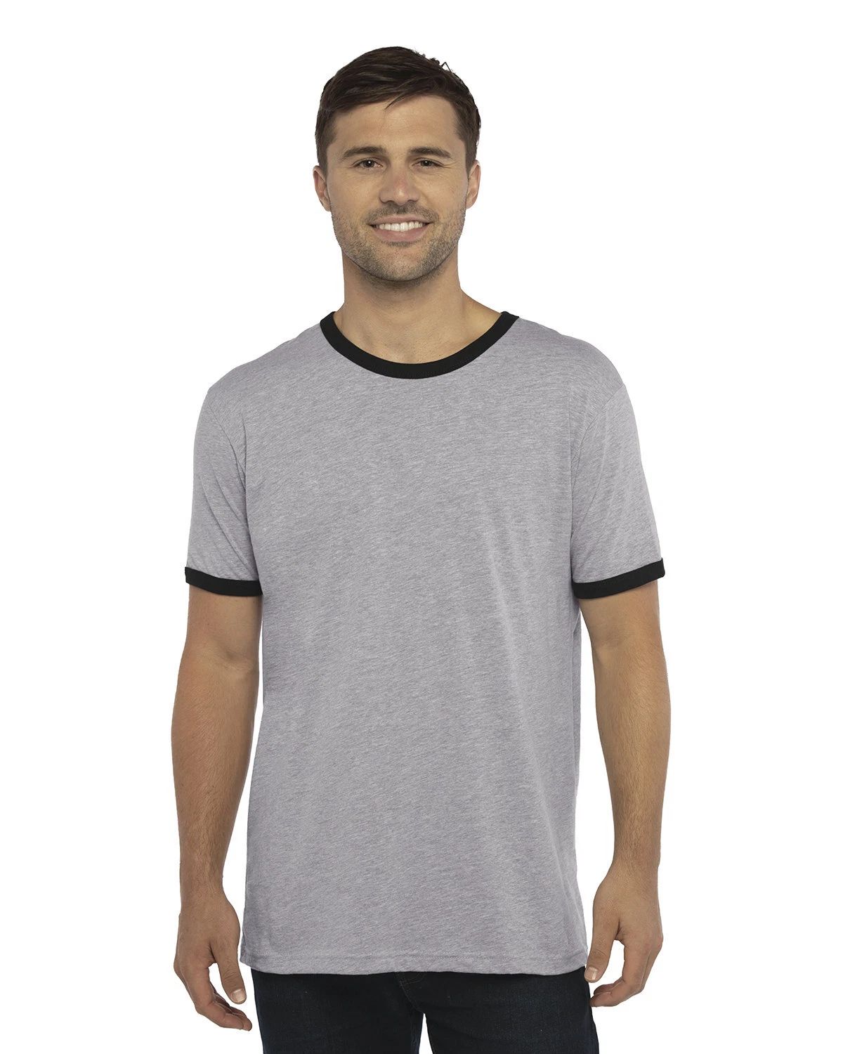 Next Level Apparel Unisex Ringer Stylish T Shirt Casual Plain T-Shirt - 3604