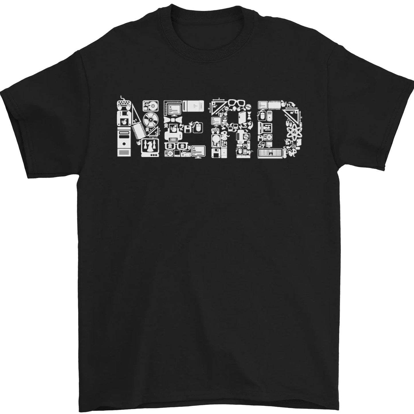 Nerd Word Art Geek Mens T-Shirt 100% Cotton