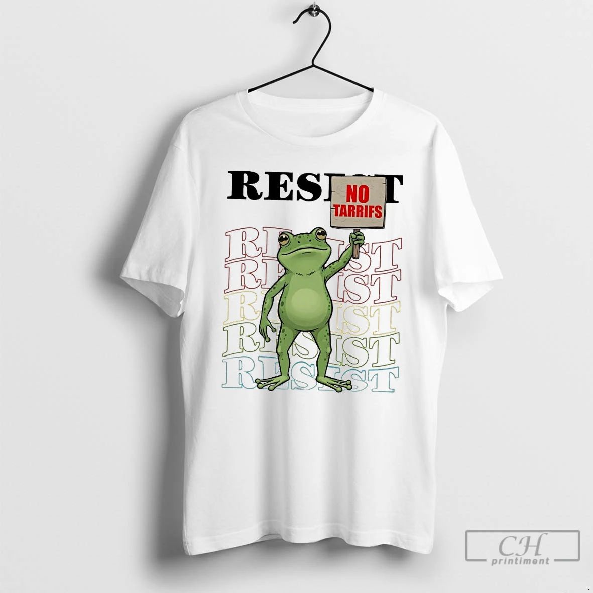 Classic Resist Portland Frog No Tarrifs T Shirts