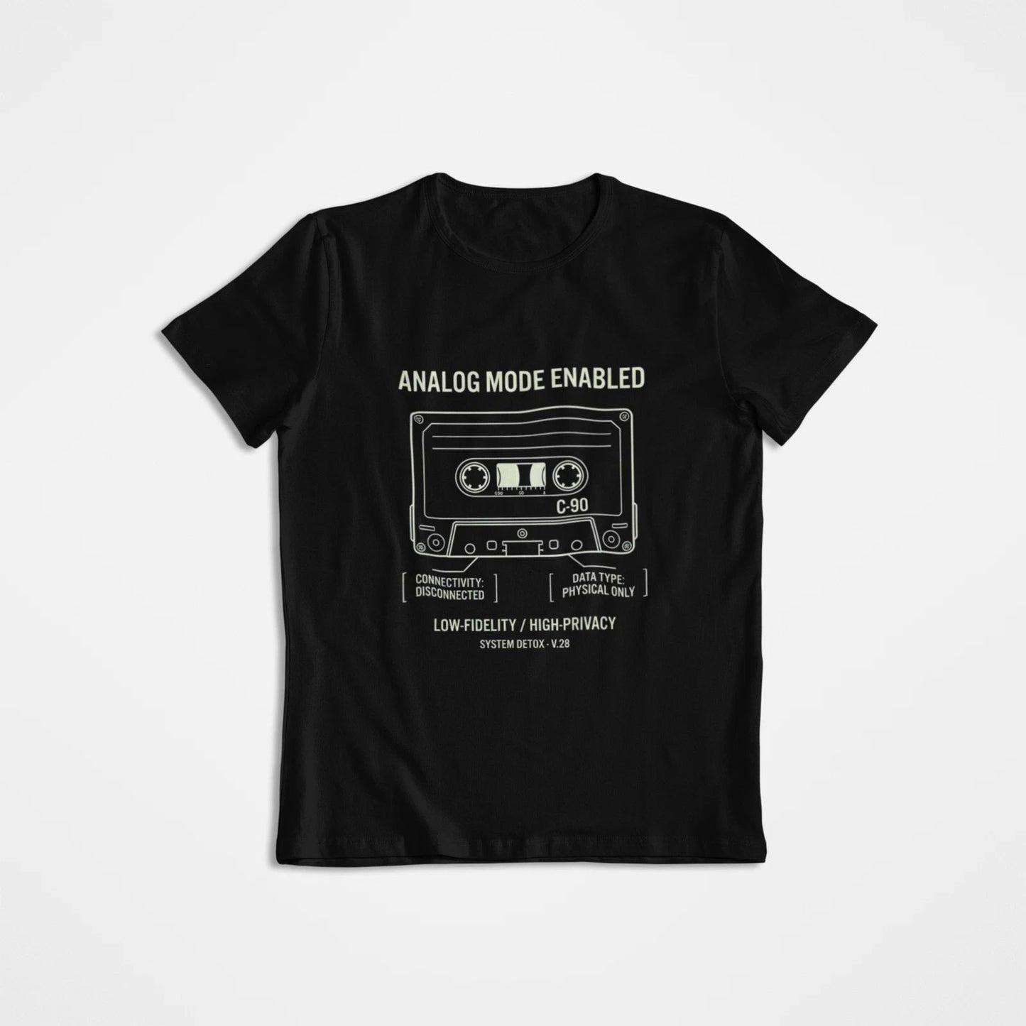 Funny ANALOG MODE T-Shirt - Funny Retro Introvert Tee - Lo-Fi Tech Satire