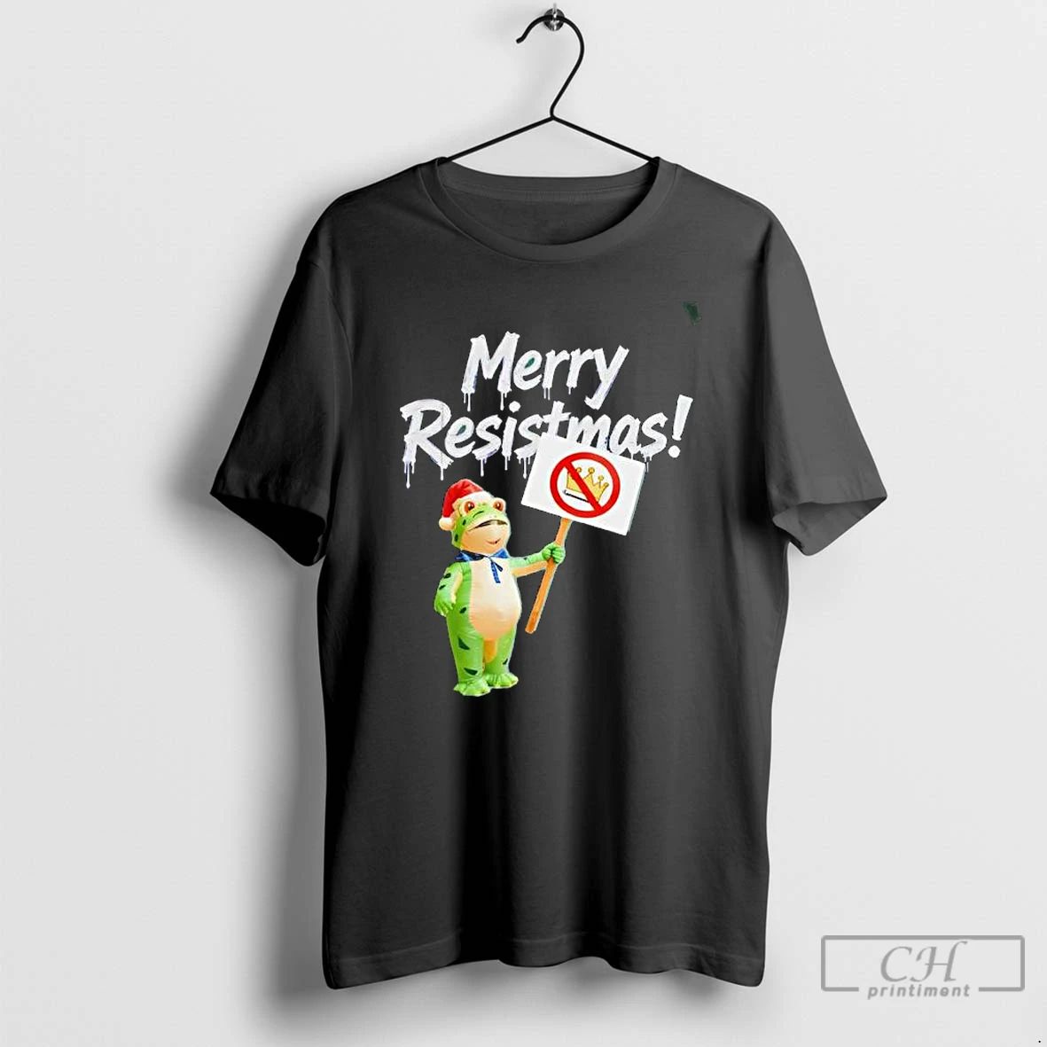 Premium Merry Resistmas Frog No Kings T Shirts