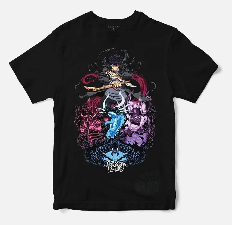 Solo Leveling Anime T-Shirt Sung Jin-Woo Manga Graphic Tee S-5XL