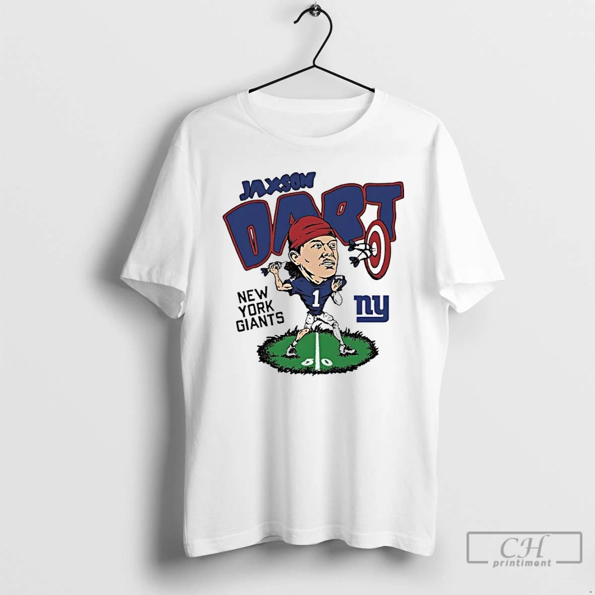 Premium New York Giants Jaxson Dart Player Caricature T Shirts