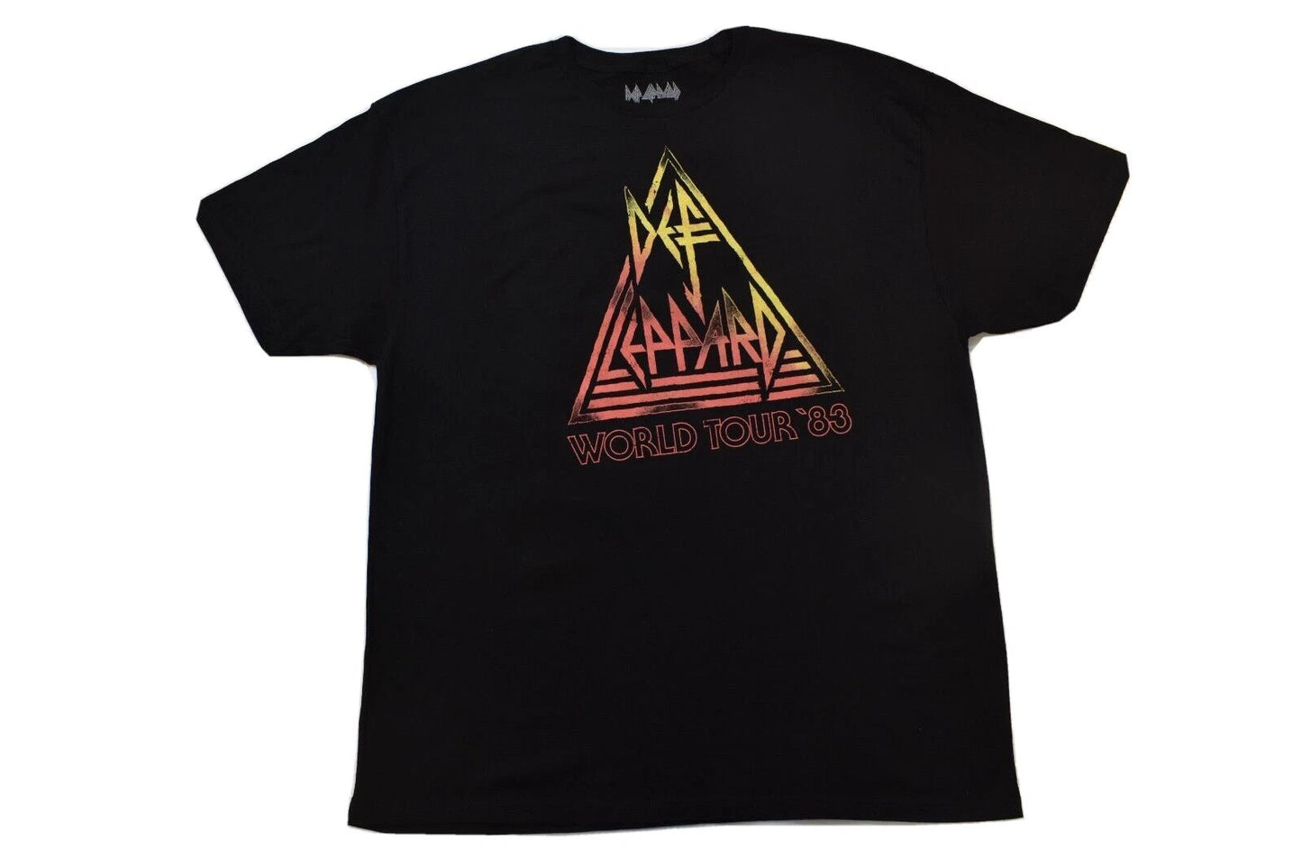Def Leppard Mens Big & Tall World Tour '83 Black Shirt New LT, 2XLT, 2XLB