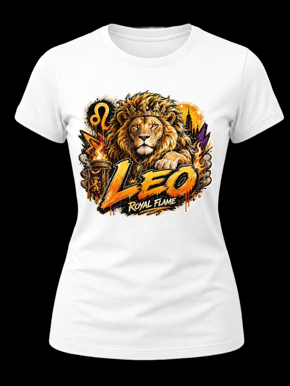 Leo Royal Flame Zodiac Shirt