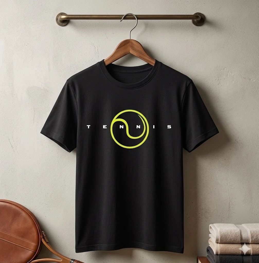 Tennis Logo T-Shirt Minimalist Sports Graphic Tee - H120