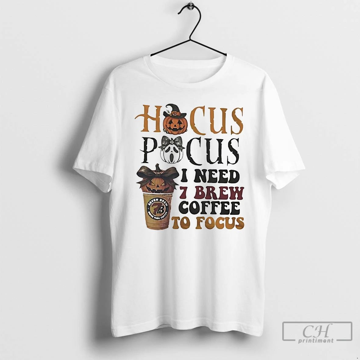 Classic Hocus Pocus I Need 7 Brew Coffee To Focus Halloween T Shirts