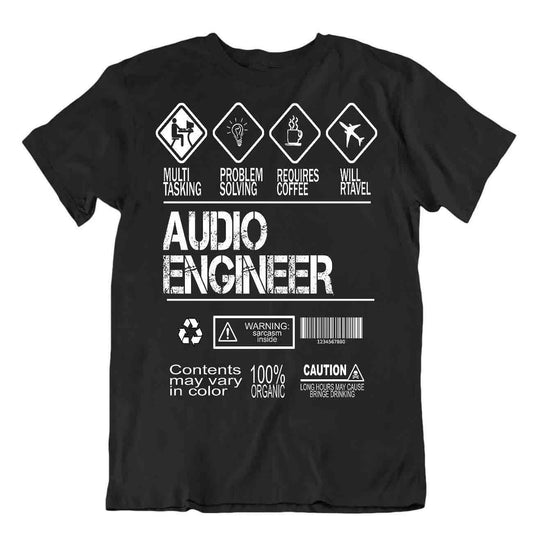 Audio Engineer Tshirt Geek T-Shirt Retro Shirt Unisex Cool Gift