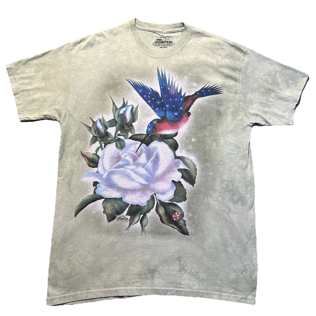 The Mountain Shirt L Hummingbird USA Made Nature Animal Graphic Tee