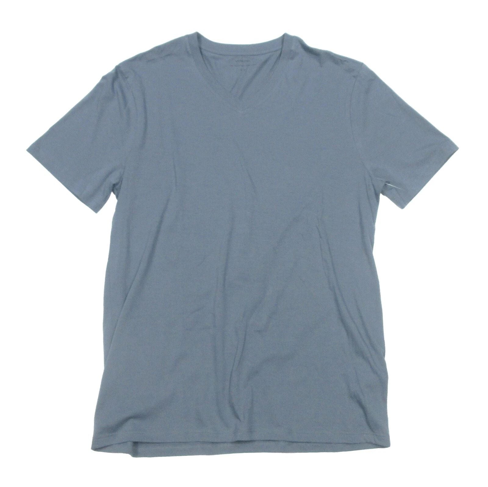 Vince Men's Night Blue Pima Cotton V-Neck Short Sleeve T-Shirt
