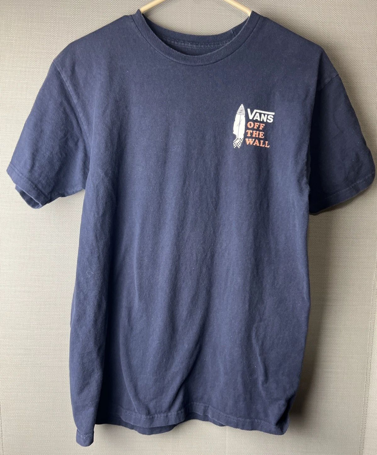 Vans Off The Wall X Ron Jon Surf Shop Adult T-Shirt Medium Blue Flamingo